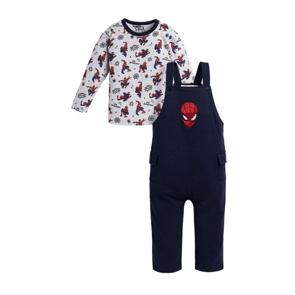 Monica + Andy Girls Crewneck T-Shirt & Overall Set